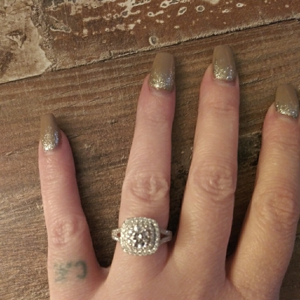 925 Stamped wedding set